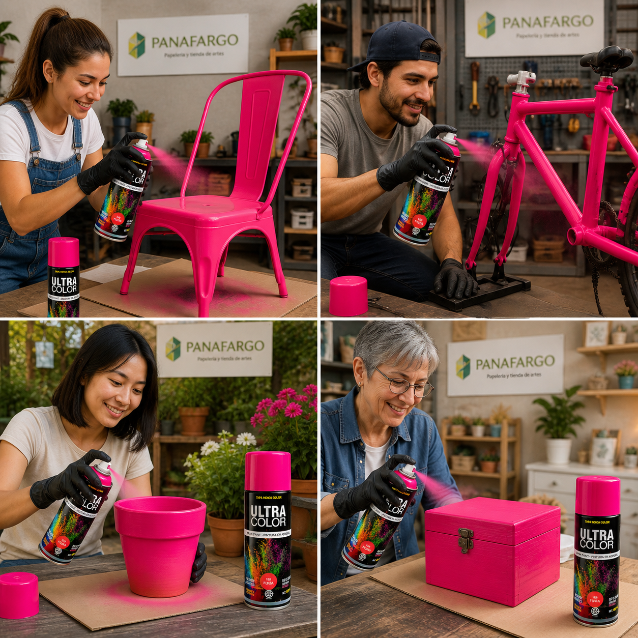 Usos de Laca Ultra Color en aerosol Fucsia (30)