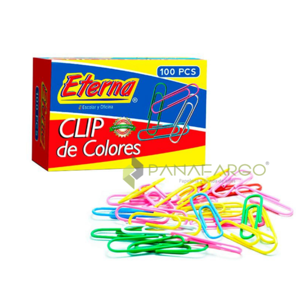 Clip Gancho de Colores 33 mm Eterna 100 und + Panafargo