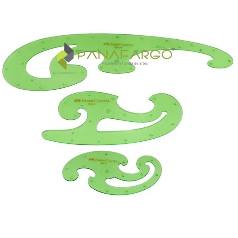 Curvígrafo Faber Castell Estuche X 3 Verde transparente