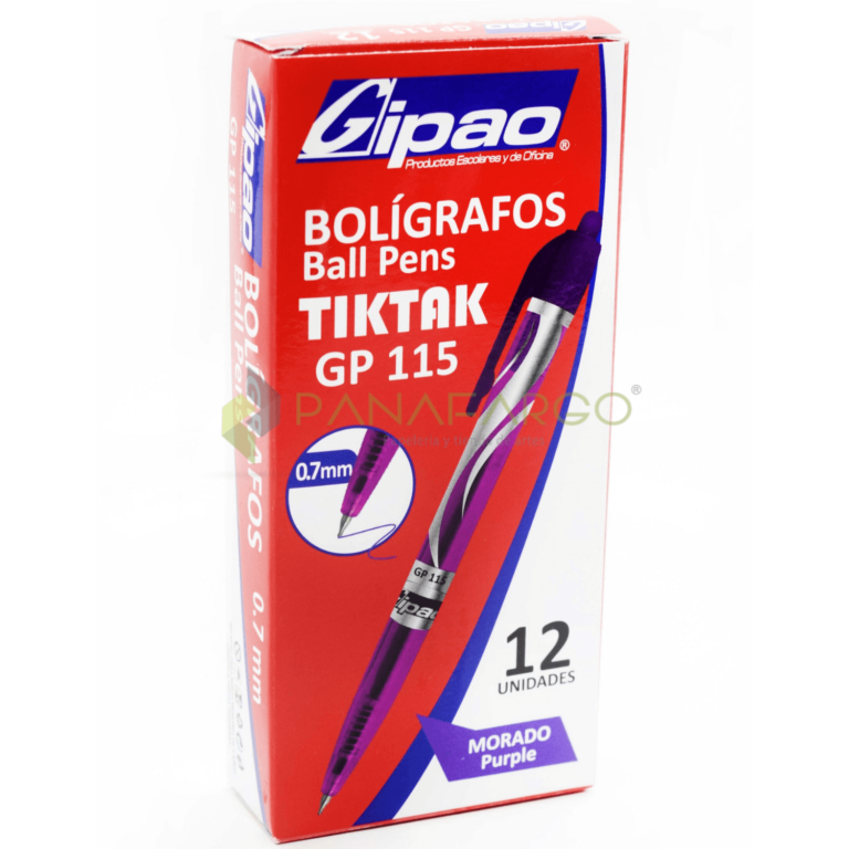 Lapicero Retráctil Gipao TikTak GP115 0.7mm