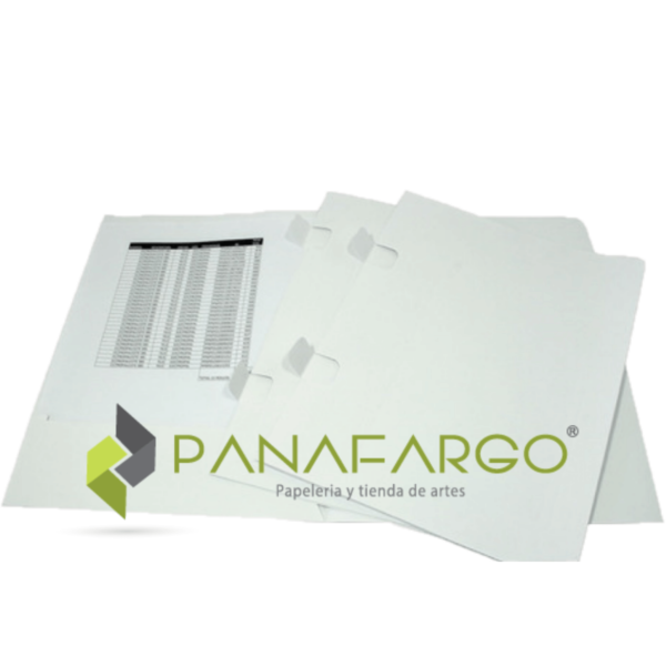 Carpeta de Presentación Plastificada Carta Blanca X 50 Uds ejemplo + Panafargo