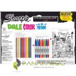 Estuche de Marcadores Sharpie Y Colores Prismacolor Dale Color A Tu Mundo caja atras + Panafargo