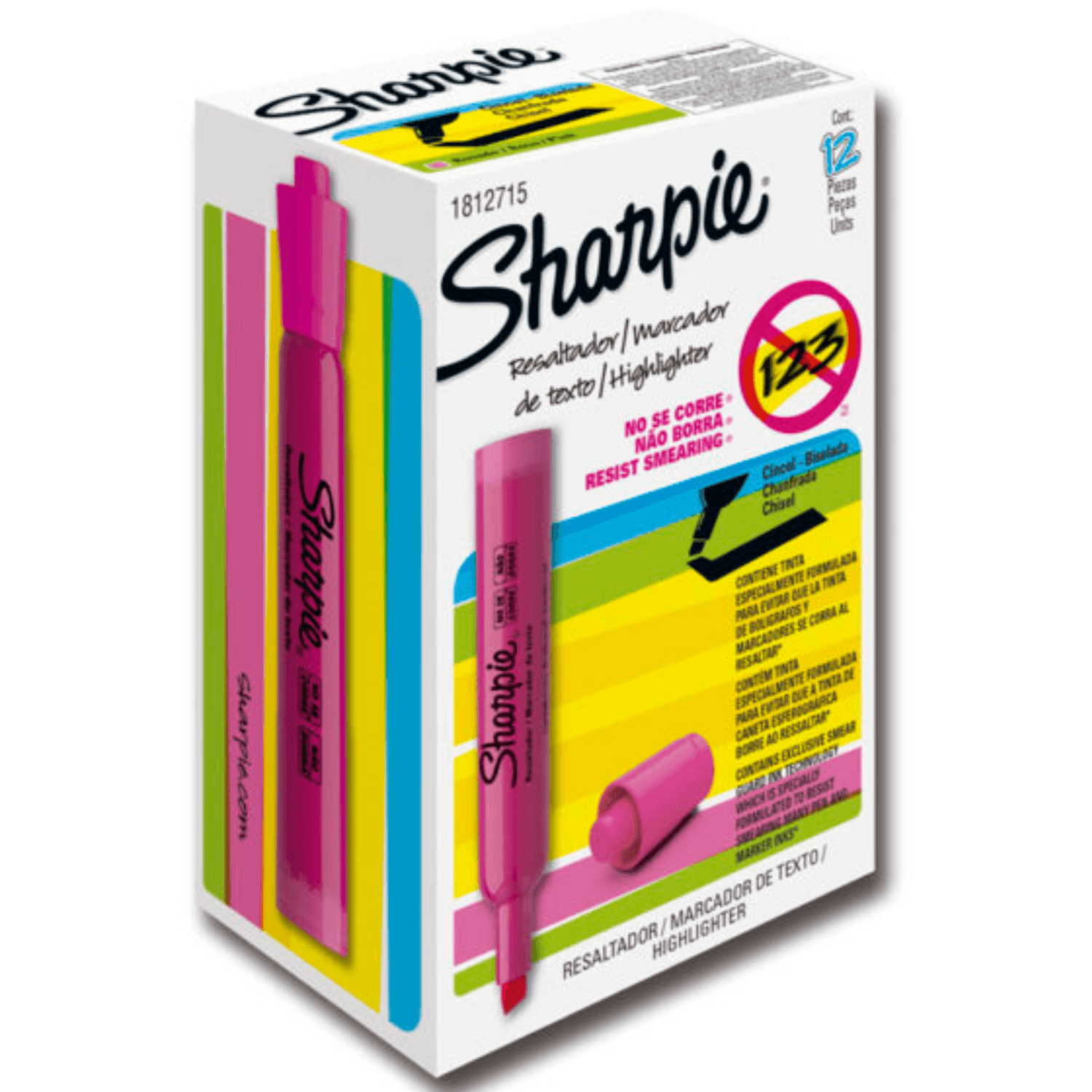  Sharpie Accent subrayador bolsillo estilo., Amarillo  fluorescente 36 - unidades : Productos de Oficina