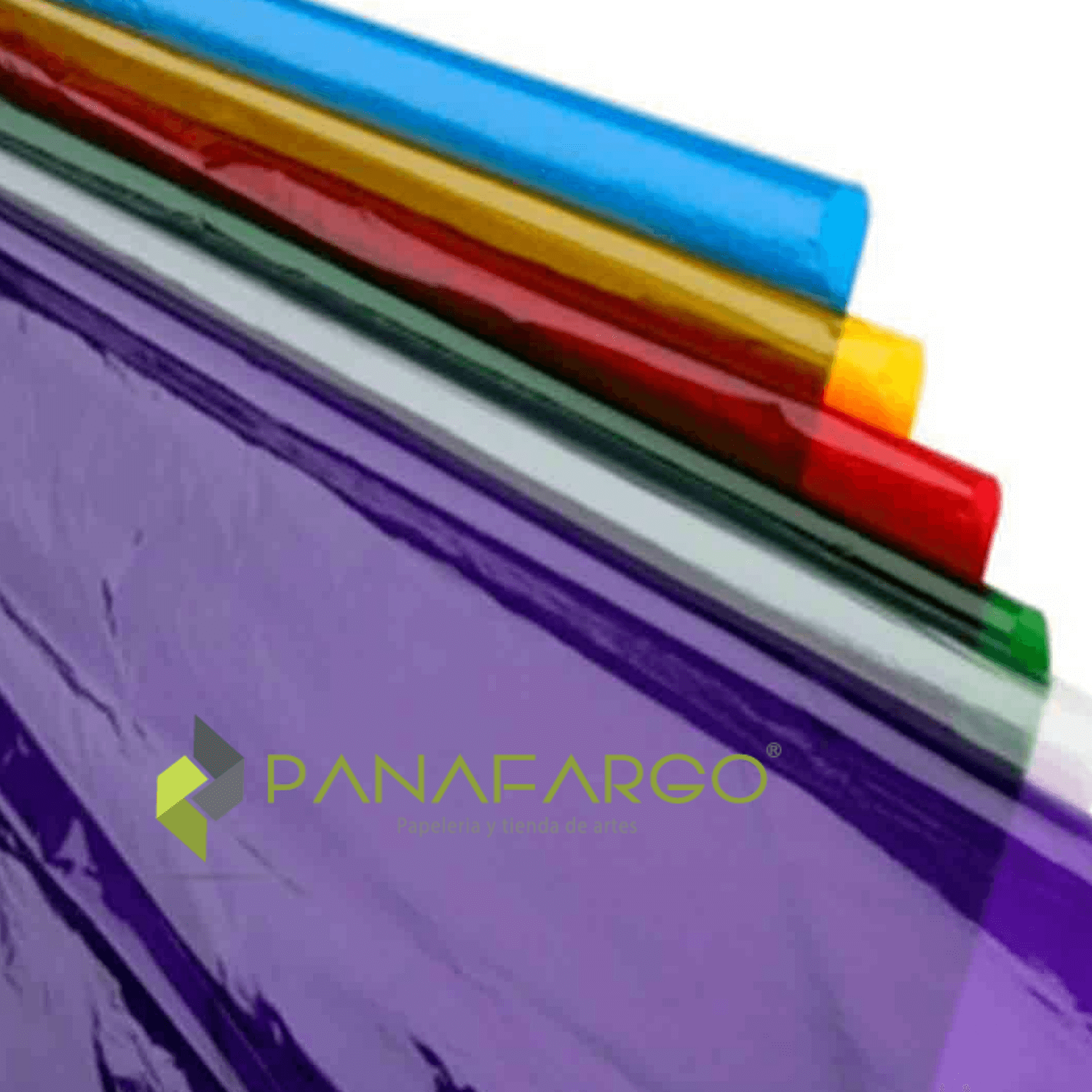 Celofán de colores o transparente para manualidades