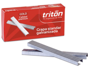 Gancho Cosedora Triton Standar Cobrizado y Galvanizado presentacion caja + Panafargo