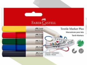 Marcador Textil Plus Faber Castell X5 De 1.4mm