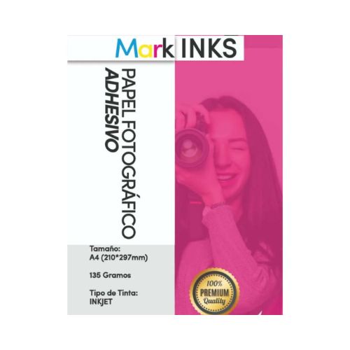 Papel Fotografico adhesivo Mark INKS ◄ A4 X20 Hojas