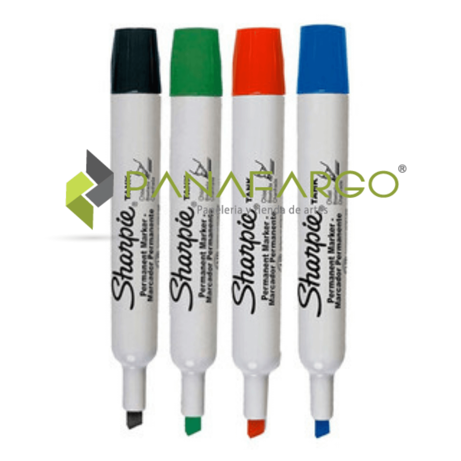 Marcador Permanente Sharpie Tank en 4 Colores Panafargo